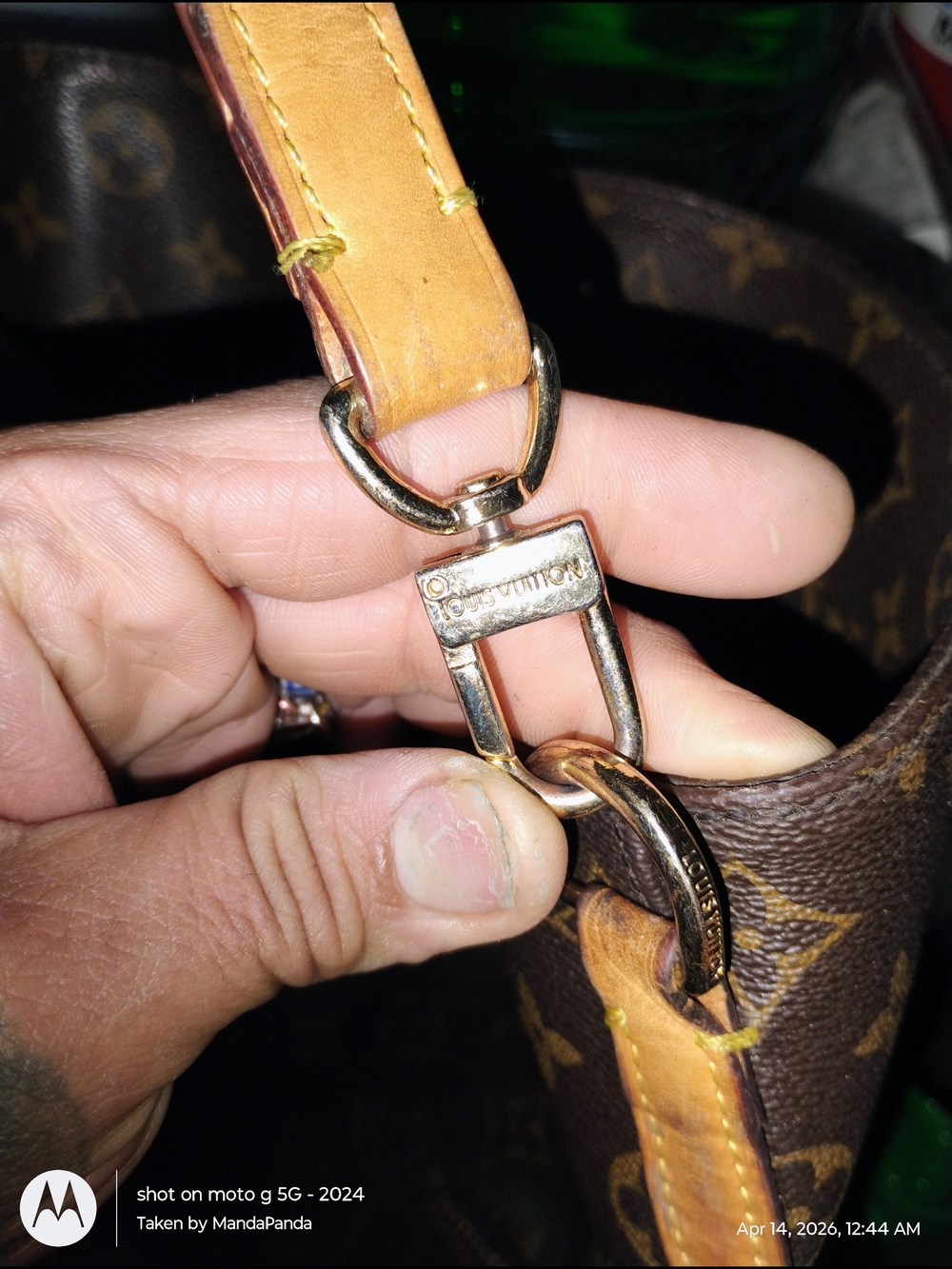 Louis Vuitton Monogram Canvas Brown & Tan Hobo Shoulder Bag - Picture 9 of 11